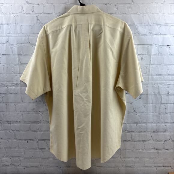 Polo Ralph Lauren Blake Cotton Button Up Shirt Mens Size XXL Yellow Short Sleeve - Picture 7 of 12